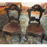 CHINESE CHAIRS, a pair,