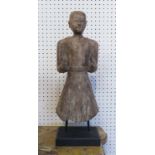 ASIAN FIGURAL SCULPTURE, on stand, 50cm H.