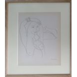 HENRI MATISSE 'Seated woman N6', collotype, 1943, limited edition 950, 25cm x 33cm,