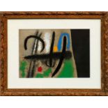 JOAN MIRO, 'Oiseaux dans un Paysage', hand coloured pochoir, 1965, limited edition 1200,