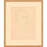 HENRI MATISSE 'Portrait of a woman in profile 010', collotype, 1943, limited edition 950,