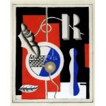 FERNAND LEGER 'La coquillage', hand coloured pochoir with heliogravure, 1928,