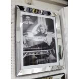 PHOTOGRAPH of Marilyn Monroe, in a mirrored frame, 90cm x 70cm.