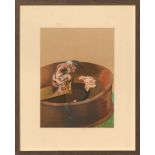 FRANCIS BACON 'George Dyer Crouching', lithograph in colours, 1966, printed by Maeght, 38cm x 27cm,