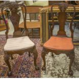 DINING CHAIRS, a set of eight,