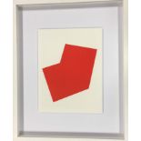 ELLISWORTH KELLY 'Red Form', lithograph in colours, cahiers d'Art n.