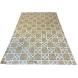 JAIPUR DHURRIE RUG, 274cm x 183cm, Moroccan lattice design.