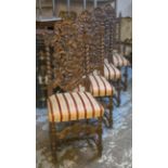 DINING CHAIRS, a set of four, circa 1900,