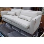 SOFA, in cream Zoffany fabric, 102cm x 76cm H x 230cm.