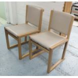 B&B ITALIA DINING CHAIRS, a set of eight, model 'Semplice', leather seats and backs,