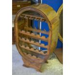 FRENCH ART DECO STYLE ROSEWOOD WINE RACK, 67cm x 113cm H overall.