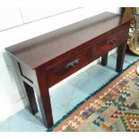 CONSOLE TABLE, Indonesian hardwood.