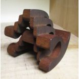 BRIAN WILSHIRE (Contemporary British) Abstract wood sculpture, signed and dated in pencil,