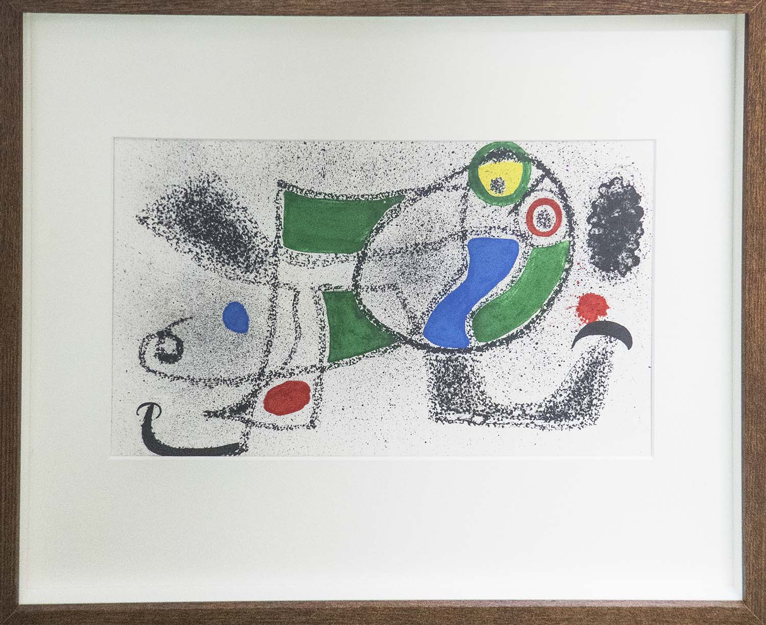 JOAN MIRO 'Animaux', original lithograph 1968, published by Maeght, 22cm x 37cm, framed.