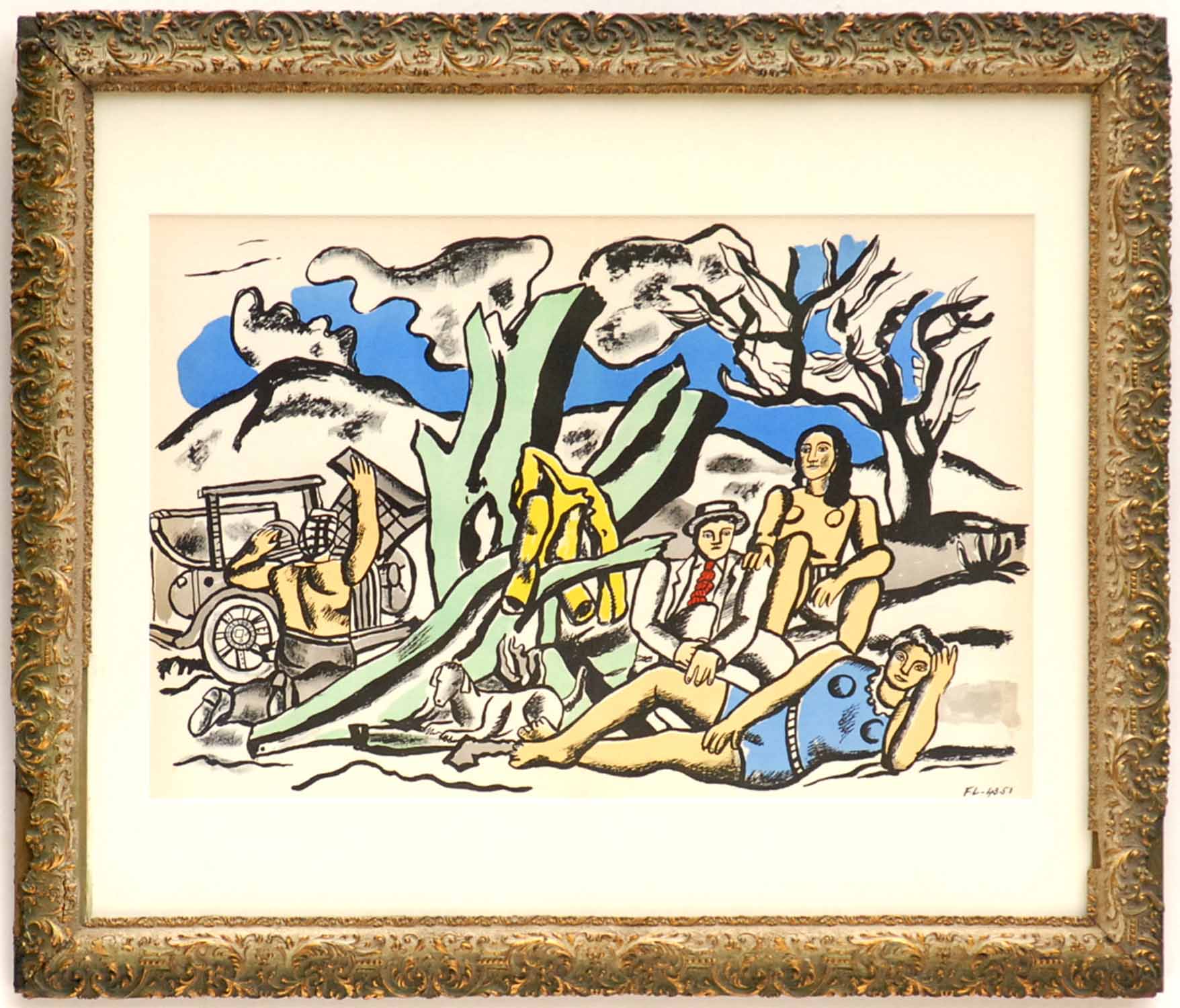 FERNAND LEGER 'La Partie de Campagne', lithograph, signed in the plate, 1952, printed by Mourlot,