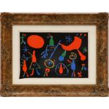 JOAN MIRO 'Abstract', lithograph, 1949, 20cm x 29cm, framed and glazed.