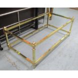 LOW TABLE, two tier brass (no glass), 121cm W x 62cm D x 43cm H.