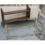 LOW TABLE, two tier brass (no glass),