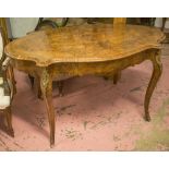 CENTRE TABLE, Victorian burr walnut,