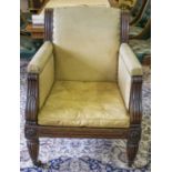 LIBRARY ARMCHAIR, George IV beechwood,