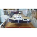 SHIP MODEL, 'Clansman - a Trawler Yacht' 122cm W x 66cm H x 46cm D (cased).