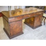 CENTRE PEDESTAL DESK, mid 18th century,