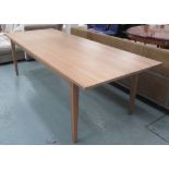 NEPTUNE DINING TABLE, with a rectangular top on square tapered supports, 260cm L x 78cm H x 99cm D.