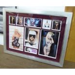 LADY GAGA PRESENTATION, framed, 57cm H x 77cm W.