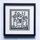 KEITH HARING 'Party', 1982, limited edition print of 2000, published by Tony Shafrazi Gallery,