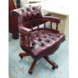 CAPTAIN'S CHAIR, Victorian style,