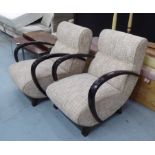 HALABALA INSPIRED CHAIRS, a pair, after Jimdrich Halabala.