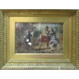 JOHN BLAKE MACDONALD 'Fencing scene', signed lower left, 23cm x 33cm, framed and glazed.