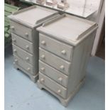 BEDSIDE DRAWERS, a pair,