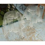 FLOATING LAMP TABLES, a pair, acrylic,