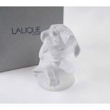 LALIQUE WRESTLERS PAPERWEIGHT, etched 'Lalique, France' to base, 8cm H x 6.5cm max, new and boxed.