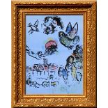 MARC CHAGALL 'Nocturne en Vence', 1963, original lithograph, printed by Mourlot, 31cm x 23cm,