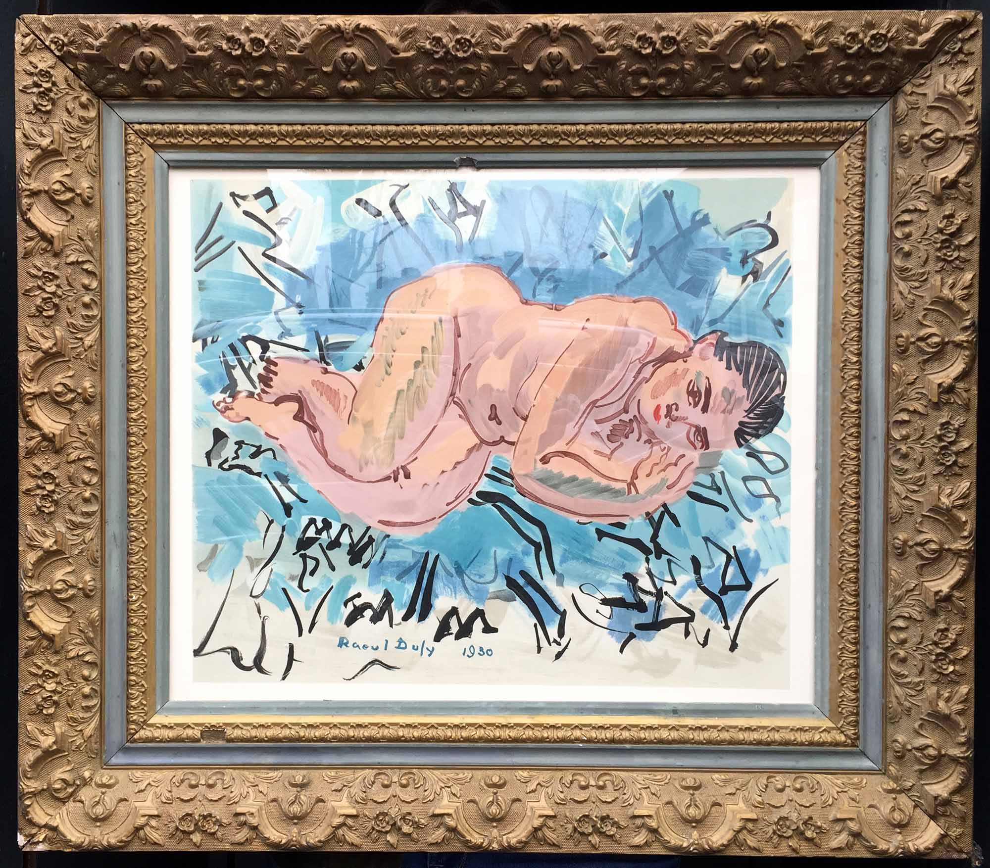 RAOUL DUFY 'Nude', lithograph 1969, numbered edition 1000, Pierre Levy Edition, 45cm x 53cm,