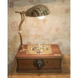 STEAM PUNK LAMP, featuring marble solitaire game, 55cm H.