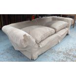 ANDREW MARTIN SOFA, in a loose corduroy type throw over cover, comes in two pieces,
