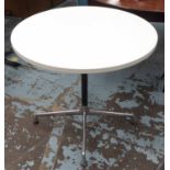 VITRA CONTRACT TABLE, by Charles and Ray Eames, white circular.