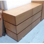 CHEST OF DRAWERS, having six flushed drawers, with soft closing mechanism,