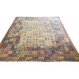 ANATOLIAN KILIM, 300cm x 256cm, in a fusion of contemporary colour.