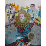 GINETTE FIANDACA 'Elizabeth I', oil on canvas, 153cm x 122cm.