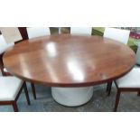 DE LA SPADA DINING TABLE, circular top, on a drum support, 171cm diam x 75cm H.