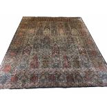 FINE PURE SILK TEHRAN GARDEN DESIGN CARPET, 301cm x 245cm,