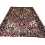 FINE ANTIQUE HERIZ CARPET, 332cm x 239cm,