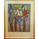 PABLO PICASSO 'Still Life on Table', lithograph, edition of 2000, 76cm x 55cm, framed and glazed.