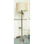 STANDARD LAMP, polished metal, 158cm H.