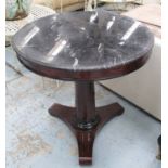 CENTRE TABLE, Empire style, with circular marble top, 79cm diam x 83cm H.