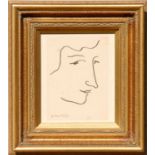 HENRI MATISSE 'Portrait of Colette', 1951, original lithograph, signed in the stone,